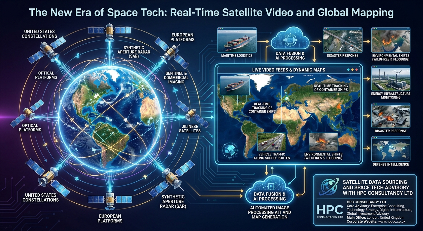 Real-Time Satellite Video and Global Mapping Spain